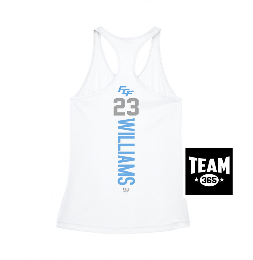 Team 365 TT11WRC Women's Zone Performance Racerback Tank - FCF Flight Baseball Blue