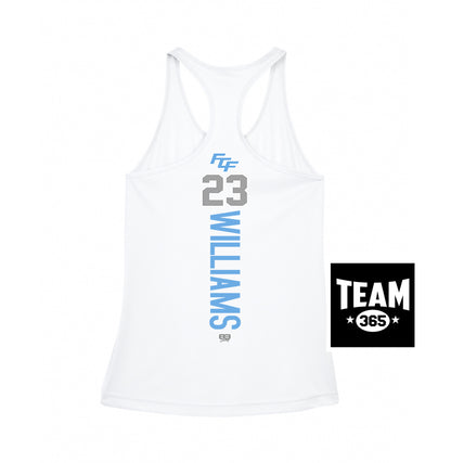 Team 365 TT11WRC Women's Zone Performance Racerback Tank - FCF Flight Baseball Blue