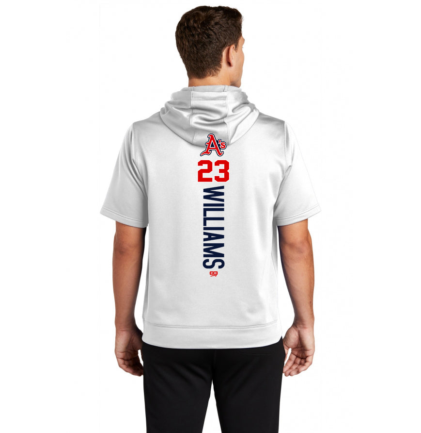 Sport-Tek Sport-Wick Fleece Short Sleeve Hooded Pullover ST251 - Little Rock A's Baseball