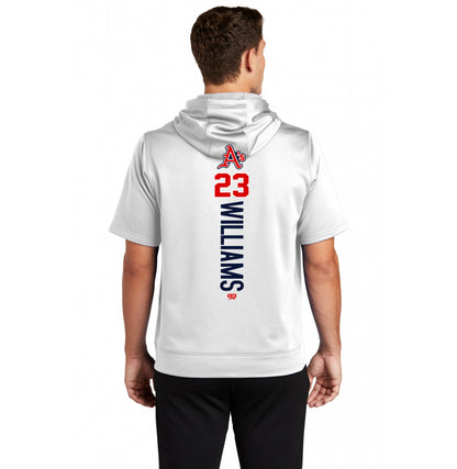 Sport-Tek Sport-Wick Fleece Short Sleeve Hooded Pullover ST251 - Little Rock A's Baseball