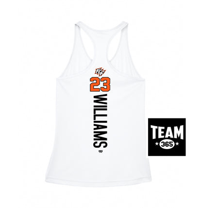 Team 365 TT11WRC Women's Zone Performance Racerback Tank - FCF Flight Baseball