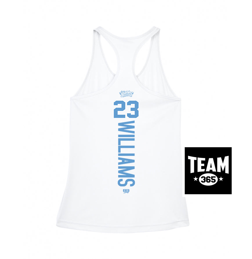 Team 365 TT11WRC Women's Zone Performance Racerback Tank - Lady Saints Softball