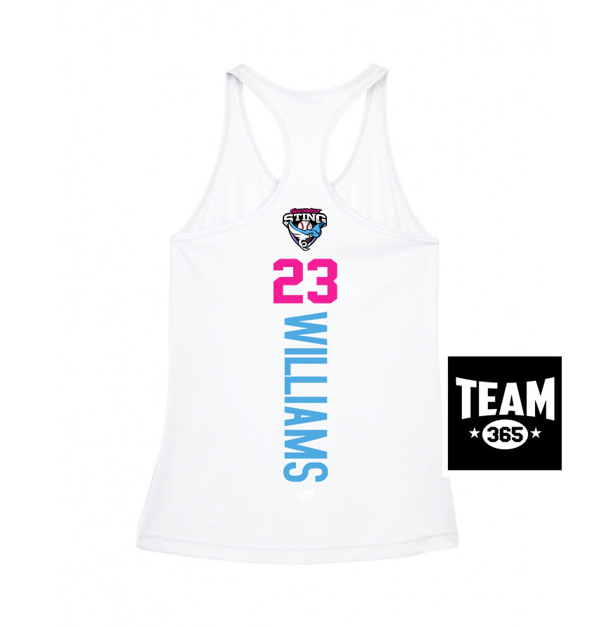 Team 365 TT11WRC Women's Zone Performance Racerback Tank - Southwest Sting Baseball