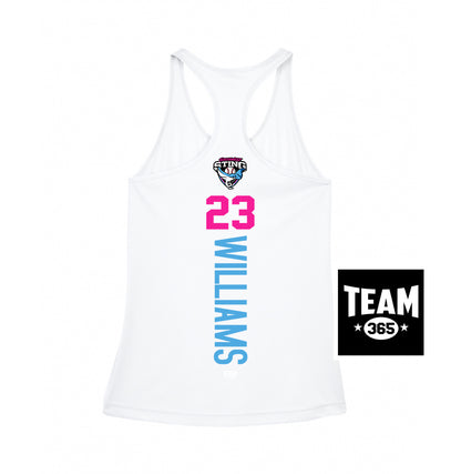 Team 365 TT11WRC Women's Zone Performance Racerback Tank - Southwest Sting Baseball