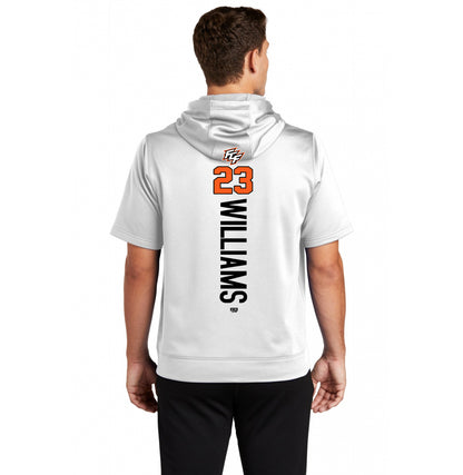 Sport-Tek Sport-Wick Fleece Short Sleeve Hooded Pullover ST251 - FCF Flight Baseball