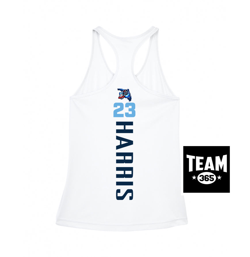 APEX Team 365 TT11WRC Women's Zone Performance Racerback Tank - FCA Blueclaws Baseball