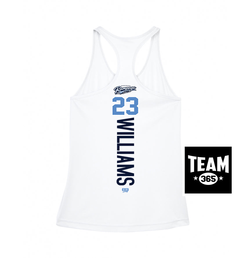 Team 365 TT11WRC Women's Zone Performance Racerback Tank - Mississippi Rampage Select Softball