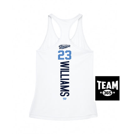 Team 365 TT11WRC Women's Zone Performance Racerback Tank - Mississippi Rampage Select Softball
