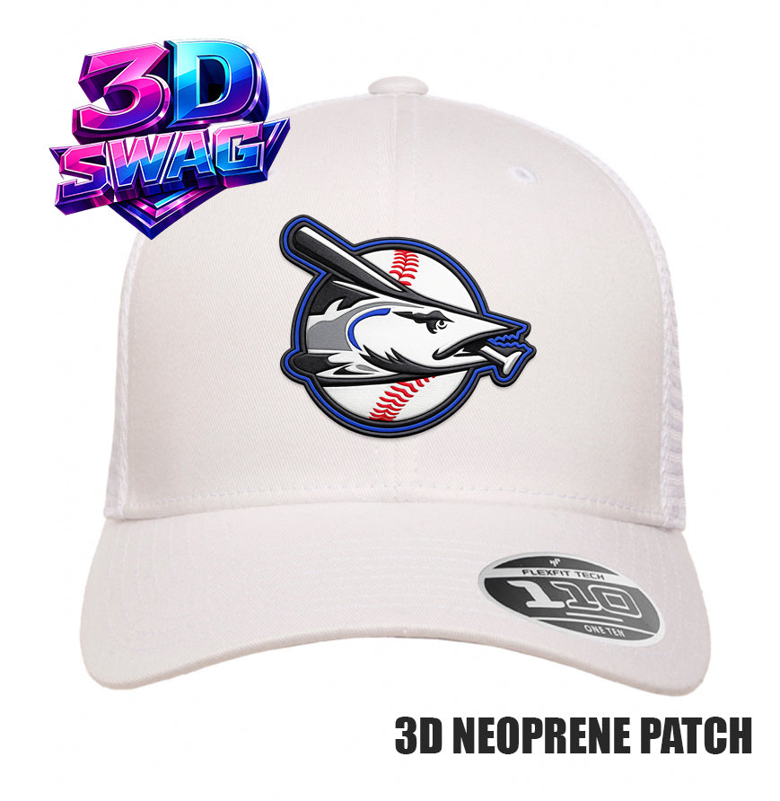 JAX BEACH - 3D PATCH TEAM HATS - Flexfit 110M Mesh Hat