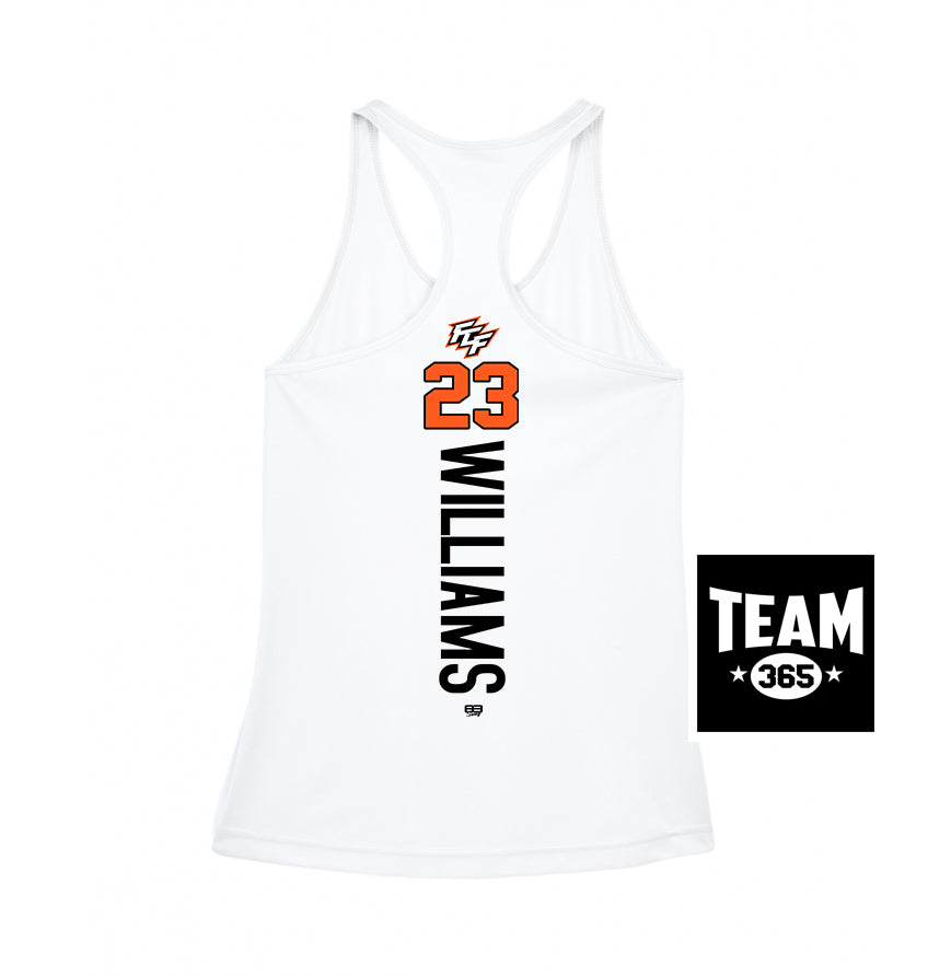 Team 365 TT11WRC Women's Zone Performance Racerback Tank - FCF Flight Baseball