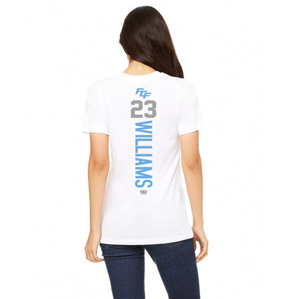 Bella + Canvas B6400 Women's Relaxed Jersey Short-Sleeve T-Shirt - FCF Flight Baseball Blue