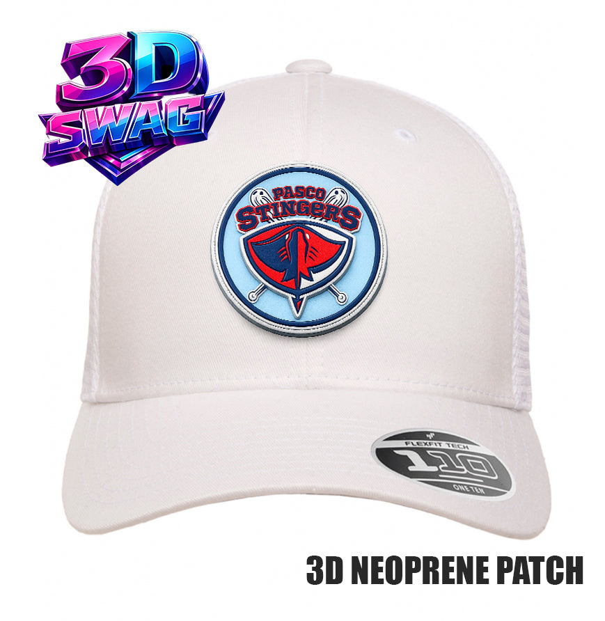 PASCO STINGERS - 3D PATCH TEAM HATS - Flexfit 110M Mesh Hat