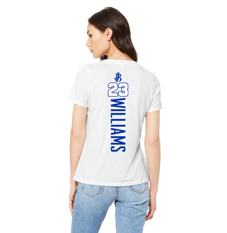 Bella + Canvas 6415 Ladies' Relaxed Triblend V-Neck T-Shirt - Jax Beach Baseball