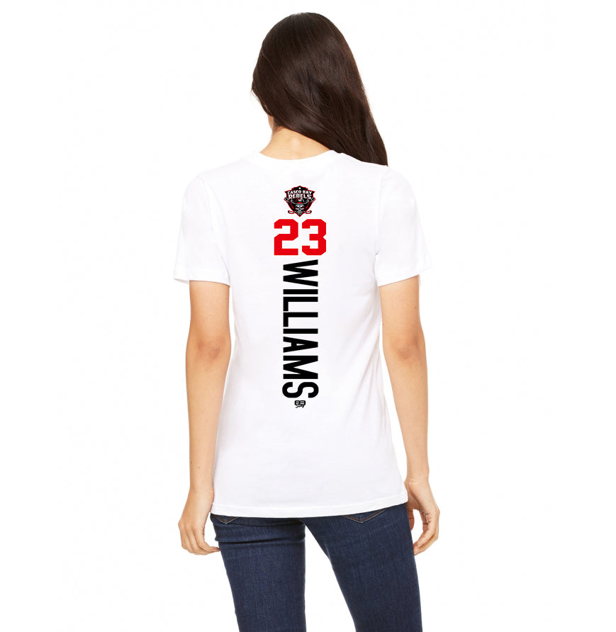 Bella + Canvas B6400 Women's Relaxed Jersey Short-Sleeve T-Shirt - Casco Bay Rebels Hockey