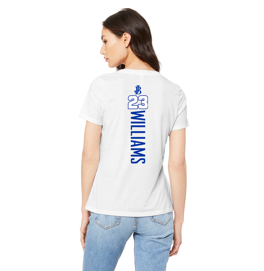 Bella + Canvas 6415 Ladies' Relaxed Triblend V-Neck T-Shirt - Jax Beach Baseball