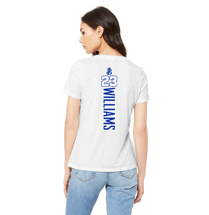 Bella + Canvas 6415 Ladies' Relaxed Triblend V-Neck T-Shirt - Jax Beach Baseball