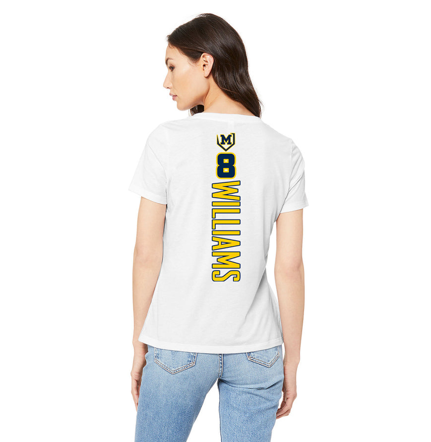 Bella + Canvas 6415 Ladies' Relaxed Triblend V-Neck T-Shirt - Midland Bandits Baseball