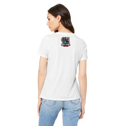 Bella + Canvas 6415 Ladies' Relaxed Triblend V-Neck T-Shirt - Swat Medic Cards
