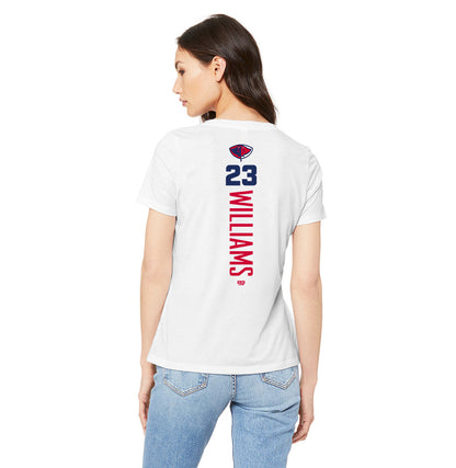 Bella + Canvas 6415 Ladies' Relaxed Triblend V-Neck T-Shirt - Pasco Stingers Baseball