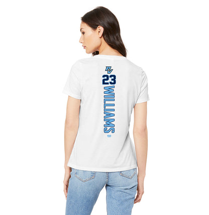 Bella + Canvas 6415 Ladies' Relaxed Triblend V-Neck T-Shirt - PVAA Sharks