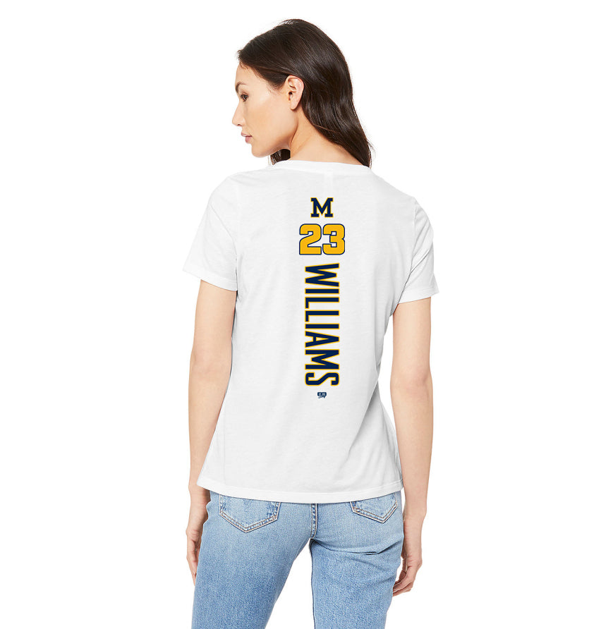 Bella + Canvas 6415 Ladies' Relaxed Triblend V-Neck T-Shirt - Midland Baseball