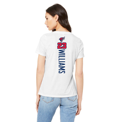 Bella + Canvas 6415 Ladies' Relaxed Triblend V-Neck T-Shirt - MSA Redtails Baseball