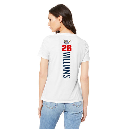 Bella + Canvas 6415 Ladies' Relaxed Triblend V-Neck T-Shirt - Bloomingdale Bulldogs Baseball