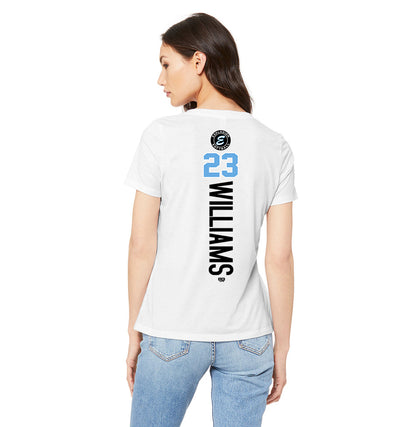 Bella + Canvas 6415 Ladies' Relaxed Triblend V-Neck T-Shirt - Explosion Softball