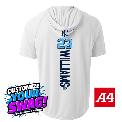 A4 Apparel COOLING PERFORMANCE SHORT SLEEVE HOODED TEE - Top Notch Baseball