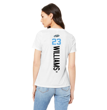 Bella + Canvas 6415 Ladies' Relaxed Triblend V-Neck T-Shirt - Lightning Premier Softball