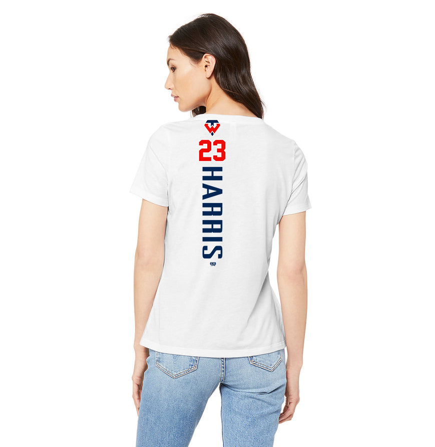 Bella + Canvas 6415 Ladies' Relaxed Triblend V-Neck T-Shirt - Tampa Warriors Baseball