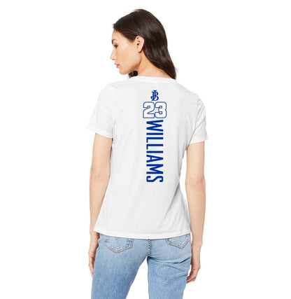 Bella + Canvas 6415 Ladies' Relaxed Triblend V-Neck T-Shirt - Jax Beach Baseball