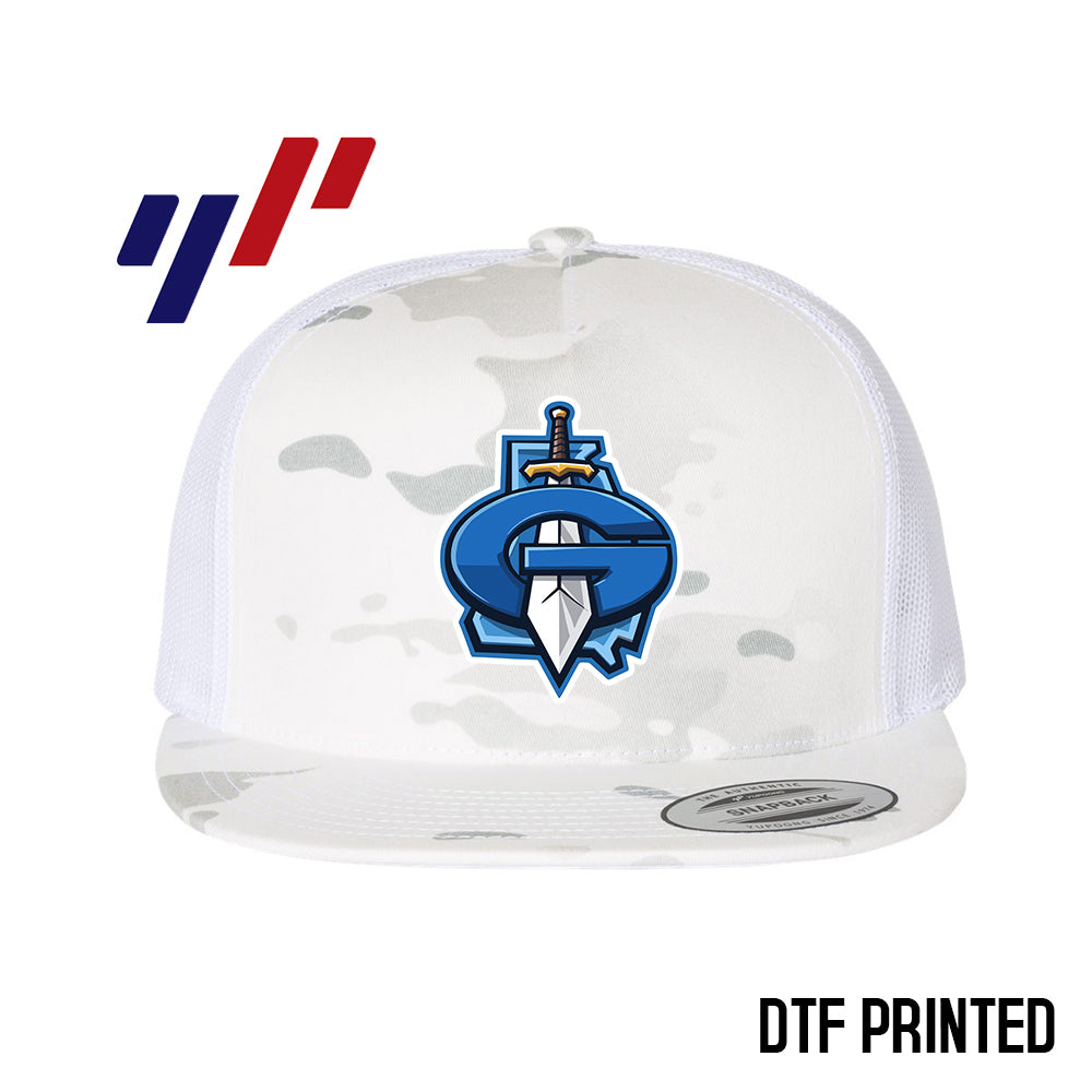Yupoong 6006 Adult 5-Panel Classic Trucker Hat - DTF PRINTED - Georgia Titans Elite Baseball
