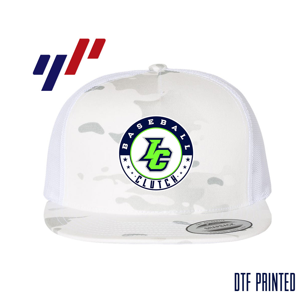 Yupoong 6006 Adult 5-Panel Classic Trucker Hat - DTF PRINTED - Indy Clutch Baseball