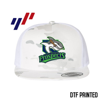 Yupoong 6006 Adult 5-Panel Classic Trucker Hat - DTF PRINTED - OBP Land Sharks