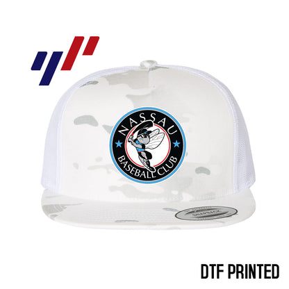 Yupoong 6006 Adult 5-Panel Classic Trucker Hat - DTF PRINTED - NBC Gnats Baseball