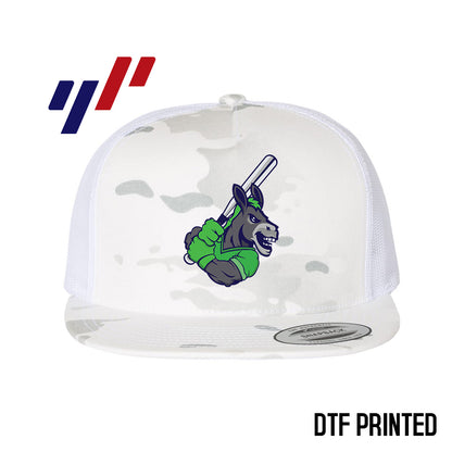 Yupoong 6006 Adult 5-Panel Classic Trucker Hat - DTF PRINTED - OPB - Swamp Donkeys