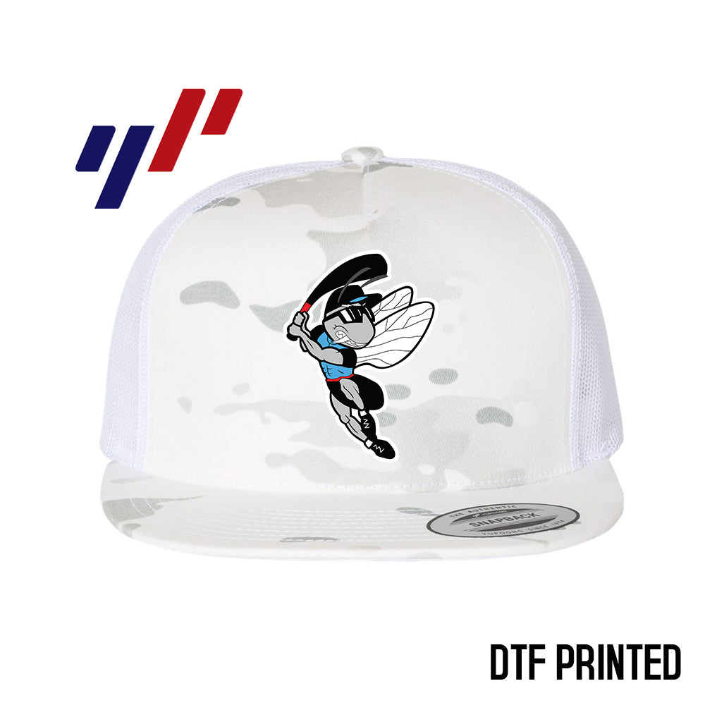 Yupoong 6006 Adult 5-Panel Classic Trucker Hat - DTF PRINTED - NBC Gnats Baseball