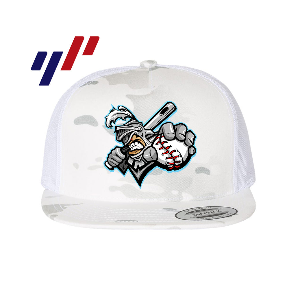 Yupoong 6006 Adult 5-Panel Classic Trucker Hat - DTF PRINTED - Knights Baseball