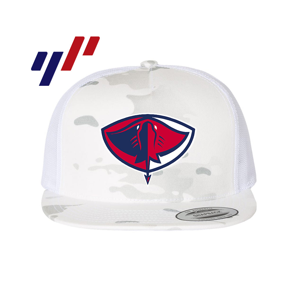 Yupoong 6006 Adult 5-Panel Classic Trucker Hat - DTF PRINTED - Pasco Stingers Baseball