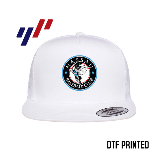 Yupoong 6006 Adult 5-Panel Classic Trucker Hat - DTF PRINTED - NBC Gnats Baseball