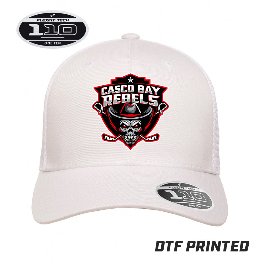 Flexfit 110M Adult 110reg Mesh Cap DTF PRINTED - Casco Bay Rebels Hockey