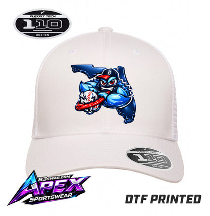 APEX Flexfit 110M Adult 110reg Mesh Cap DTF PRINTED - FCA Blueclaws Baseball