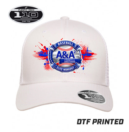 Flexfit 110M Adult 110reg Mesh Cap DTF PRINTED - A&A Baseball Elite