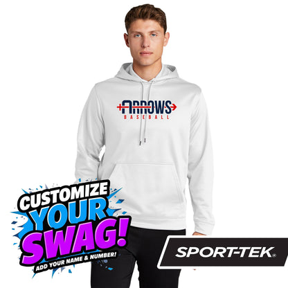 Sport-Tek Sport-Wick Fleece Hooded Pullover F244 - Arrows Baseball