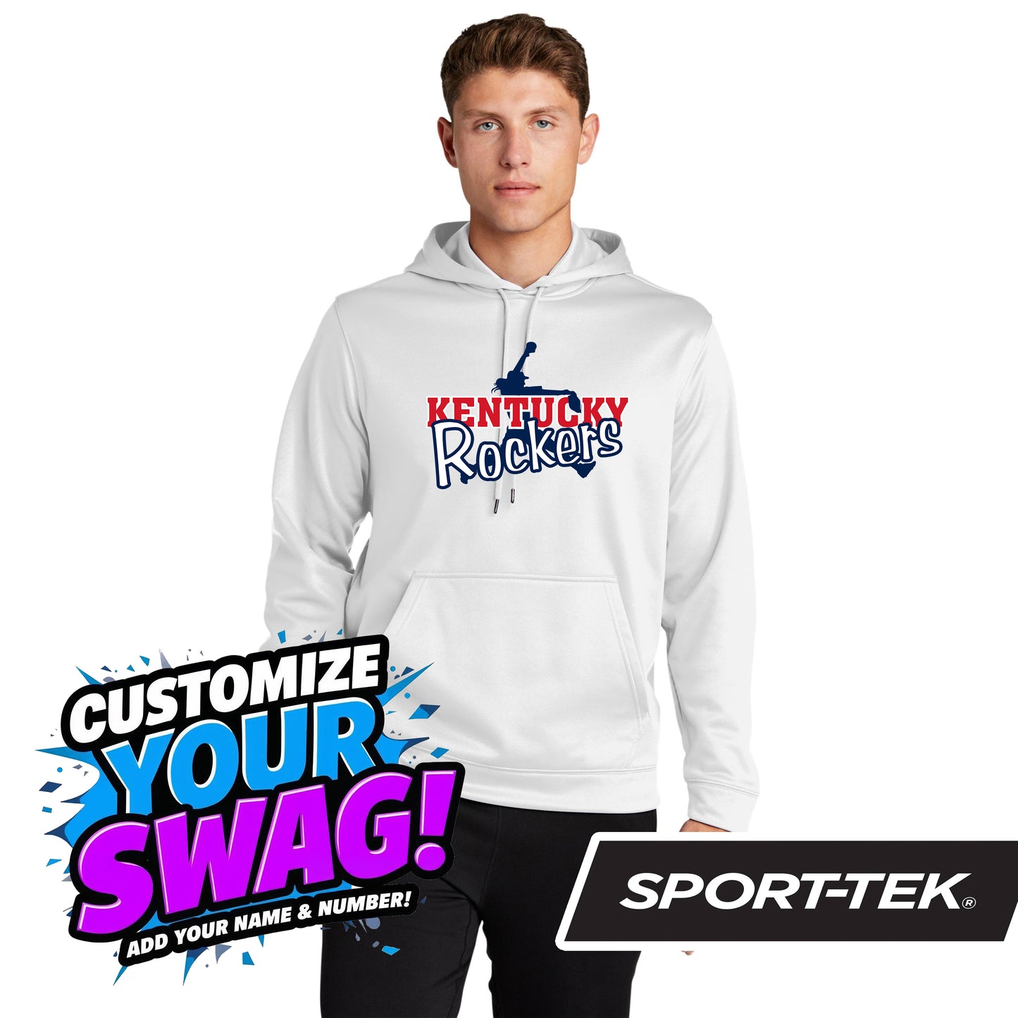 Sport-Tek Sport-Wick Fleece Hooded Pullover F244 - KY Rockers Softball