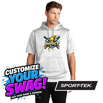 Sport-Tek Sport-Wick Fleece Short Sleeve Hooded Pullover ST251 - Impact Softball - Massachusetts