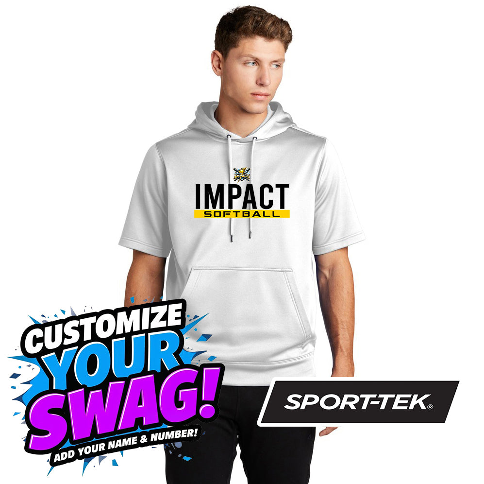 Sport-Tek Sport-Wick Fleece Short Sleeve Hooded Pullover ST251 -Impact Softball - Massachusetts