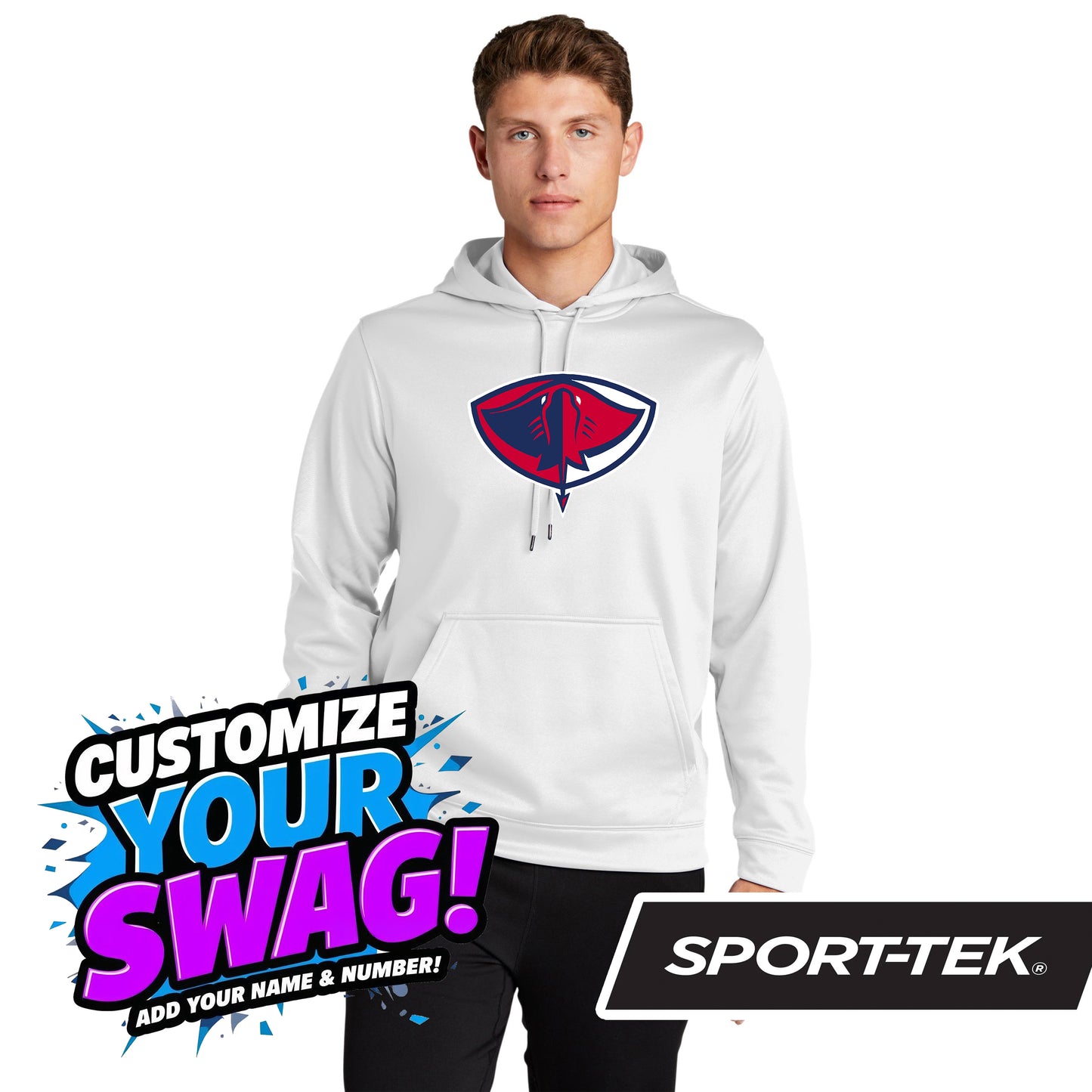 Sport-Tek Sport-Wick Fleece Hooded Pullover F244 - Pasco Stingers Baseball