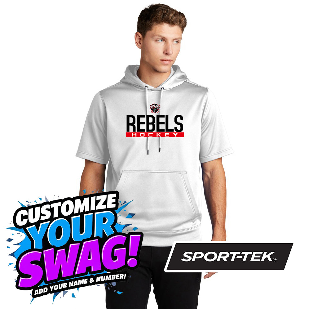 Sport-Tek Sport-Wick Fleece Short Sleeve Hooded Pullover ST251 - Casco Bay Rebels Hockey